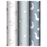 Бумага для упаковки подарков MESHU 70*100см. "Goose set" (MS_66834) 80г/м, в ассорт.