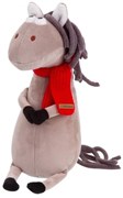 Игрушка мягкая "Конь Энцо" 20см, серый, в шарфике (RLS25008-3-20)