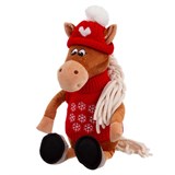 Игрушка мягкая "Лошадка Тиффани" 25см, в шапочке и свитере (RLS25003-1-25)