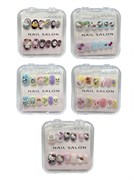 Накладные ногти "Детские" (9007) с рисунками и фигурками, в пласт. прозр. коробке, в ассорт.