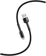Кабель microUSB - USB, 1 м, "S26", В КОРОБКЕ (iK-12-S26b) "Smartbuy", черный, 3А