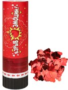 Хлопушка пневматическая 15см "Фольгинированные сердца" (Х-2874)