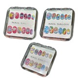 Накладные ногти "Детские" (9008) с рисунками и фигурками, в пласт. прозр. коробке, в ассорт.