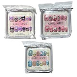 Накладные ногти "Детские" (KS-641) с рисунками и фигурками, в пласт. прозр. коробке, в ассорт.