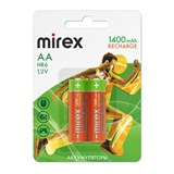 Аккумулятор R6 "Mirex" 1400 mAh, на блистере BL2