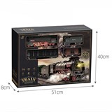 Железная дорога "Fenming" коллекционная (609B) Р/У, аккумулятор дым из трубы и из под колес, свет, звук в собр. виде 138*99см, в коробке