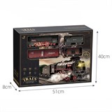 Железная дорога "Fenming" коллекционная (610B) Р/У, аккумулятор дым из трубы и из под колес, свет, звук в собр. виде 138*99см, в коробке