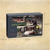 Железная дорога "Fenming" коллекционная (9074B) Р/У, аккумулятор дым из трубы и из под колес, свет, звук в собр. виде 185*99см, в коробке