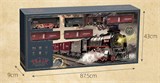Железная дорога "Fenming" коллекционная (9077B) Р/У, аккумулятор дым из трубы и из под колес, свет, звук в собр. виде 216*99см, в коробке