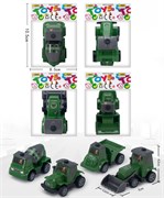 Инерц. "Fenming"  6,5*4,2см "Стройтехника" (399-853) АВС-пластик тракторы - 2 вида, бетономешалка, грузовик, в пакете