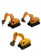 Инерц. "Fenming"  9*6см "Экскаватор гусеничный" (399-765) поворот кабины, работает ковш / перфоратор / магнит, в пакете