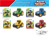 Металл. модель  5,2*3,8см "Трактор" (879-003B) усиленный инерц. механизм, 4цв. в ассорт., в блистере 16,5*12,5см