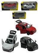 Металл. модель 12см "Audi Q-8 (1:36) с эмблемой" 2 двери и багажник откр-ся (HN3606) свет фар, звук, инерция, 3цв., в коробке