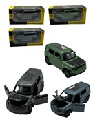 Металл. модель 12см "Land Rover Defender (1:36)" 2 двери откр-ся (HN3604) свет фар, звук, инерция, 3цв., в коробке