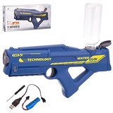 Вод. оружие аккумул. 37см бластер (3002blue) предохранитель, реверс для набора воды дальность 8-10м, внутр. объём + доп. обойма = 650мл, в коробке