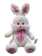 Зайка бело-серый, с бантиком, 40см (Белоруссия)