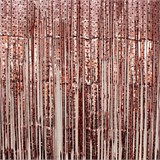 Дождик - занавес новогодний 1м *2м, с рисунком "звезды", шампань (6264-1)