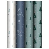 Бумага для упаковки подарков MESHU 70*100см "Christmas tree" (MS_66817) 4 видa в ассорт., 80г/м