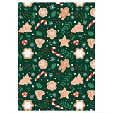 Бумага для упаковки подарков MESHU 70*100см "Ginger cookies" (MS_66977) 70г/м