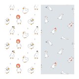 Бумага для упаковки подарков MESHU 70*100см "Goose set" (MS_66989) 2 видa в ассорт., 80г/м