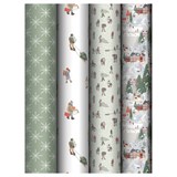 Бумага для упаковки подарков MESHU 70*100см "Winter time" (MS_66809) 5 видов в ассорт., 80г/м2