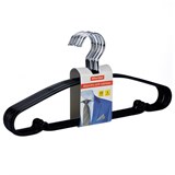 Вешалки-плечики Office Clean металл/ПВХ, КОМПЛЕКТ 10шт. (292235) р. 48-50, цвет черный