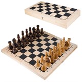 Шахматы деревянные гроссмейстерские (02-16/18), доска и фигуры из дерева, король-72мм, пешка-46мм