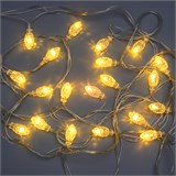 Эл. гирлянда диодная  20шт. 4.0м "Шишки прозрачные" теплый белый свет, в тубе