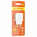 Зарядное устройство сетевое Borofone (BAS72A, B-22644) 3.0А, QC3.0, 18W, USB, белое