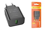 Зарядное устройство сетевое Borofone (BAS72A, B-22637) 3.0А, QC3.0, 18W, USB, черное
