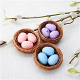 Пасхальные сувениры набор  3шт. "Гнездо с яйцами" 6см (204638)