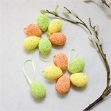 Пасхальные сувениры набор 12шт. "Яйца с лентой" 3*4см (204538)