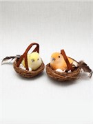 Пасхальный сувенир  7см "Птичка с яйцами в гнезде" (BS5-1262) 2 вида в ассорт.