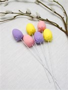 Пасхальный сувенир 20см "Яйцо на проволоке (6шт.)" (H243-65)