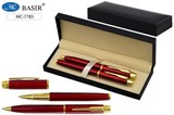Набор Basir:  ручка шар. и ручка с поворотным мех., синие (MC-7785) красный корпус, в подар.уп.