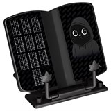 Подставка для книг СТАММ "Окак", 200*200мм, регулир. угол наклона (ПК-32584) черная с рисунком - фото 312315