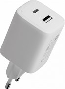 Зарядное устройство сетевое Defender "UPA-145" (83245) 3.0А, 45W, USB + Type-C, белое