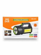 Фонарь светодиодный аккумул. (HG-615) доп. панель, зарядка Type-C / фотоэл., 7 режимов