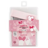 Набор MESHU "Cute sweets": степлер мини №26/4 пластиковый, до 20л. + скобы №26/4 (MS_67006) в пласт. боксе