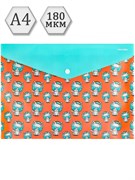 Папка с кнопкой A4 Prof-Press "BOY" с рисунком, непрозрачная (ПК-3033) 180 мкм