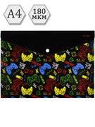 Папка с кнопкой A4 Prof-Press "Game" с рисунком, непрозрачная (ПК-3027) 180 мкм