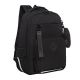 Рюкзак GRIZZLY с кошельком для мелочи (RB-559-1) 40*28*15,5см, цвет черный, анатомическая спинка - фото 317151