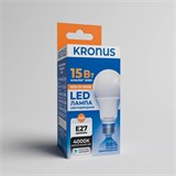 Лампа светодиодная, E27, A60, 15Вт, 4000К "Kronus" нейтральный белый свет (KRS.01.0008)