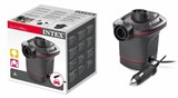 Насос электрический, работает от прикуривателя 12V (66636, "Intex") + 3 насадки