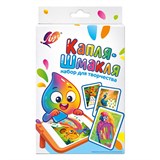Набор для творчества "Капля-Шмакля": открытки-раскраски 6шт., пальчиковые краски 6шт., шпатель (36С 2373-08, "Луч") - фото 317524