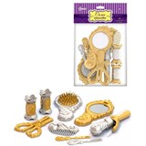 Игр. набор "Парикмахер" 9 предм., золотистый (647-1) Нордпласт