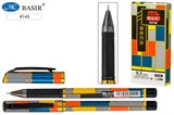 Ручка гелевая Basir "Геометрия" (K145) черная 0,5мм, игольчатый стержень, корпус с рисунком
