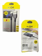 УЦЕНКА. Кабель Lightning - USB, 1 м, 2,4А (S-71) белый и черный, в МЯТОЙ коробке