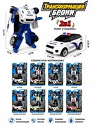 Робот - трансформер (А7013-1...А7016-2) "Автомобиль легковой POLICE", в блистере, 8 видов в ассорт.