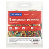Резинки для денег  100гр, d=40мм натур. каучук цветные OfficeSpace (333902)